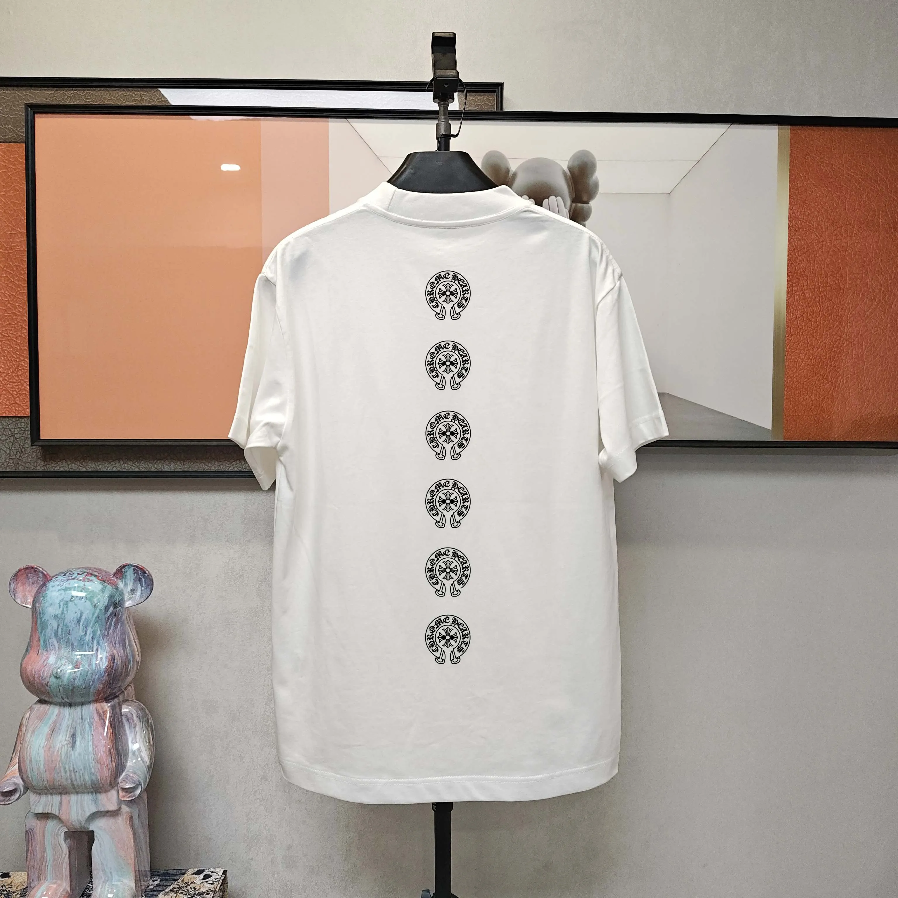 🅿️190 Luo Xin's new printed trendy brand short-sleeved T-shirt with letter pattern, whether it is T-shirt or sweatshirt, it is a hot item every year. The fabric is made of exclusive custom-dyed 250g Solona cotton 🐎🐎Size: S-XXL white black